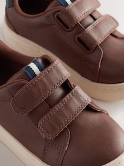 Tan Brown Touch Fastening Shoes - Image 4 of 5