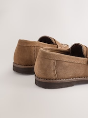 Tan Brown Standard Fit (F) Leather Loafers - Image 8 of 9