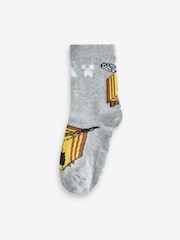 adidas Green Little Kids Minecraft Crew Socks 3 Pack - Image 3 of 4