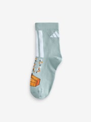 adidas Green Little Kids Minecraft Crew Socks 3 Pack - Image 4 of 4