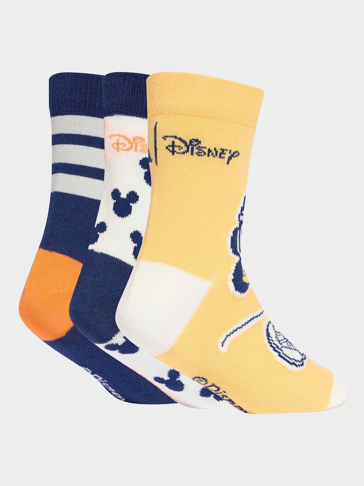 adidas Blue Little Kids Disney Mickey Mouse Crew Socks 3 Pack - Image 2 of 4 adidas Blue Little Kids Disney Mickey Mouse Crew Socks 3 Pack - Image 2 of 4