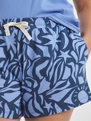 Simply Be Blue 2 Pack Ribbed Vest Pyjamas Set - Image 5 of 5