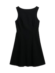 Superdry Black Scoop Neck Mini Dress - Image 1 of 2