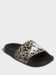 adidas Brown Adilette Logo Kids Sandals - Image 3 of 10