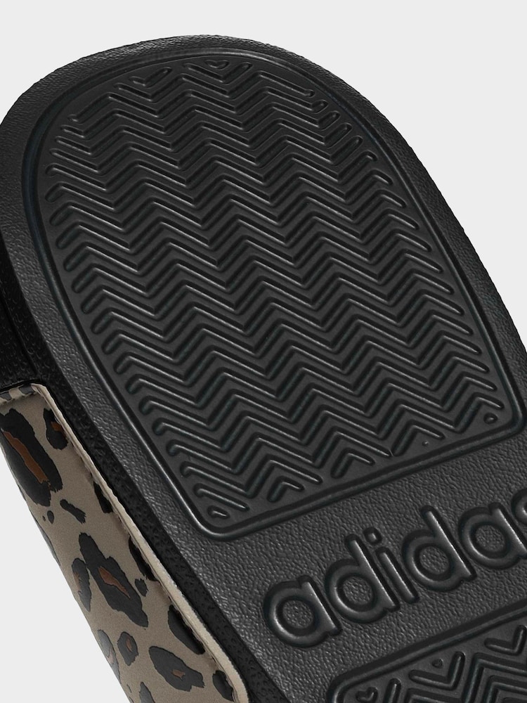 adidas Brown Adilette Logo Kids Sandals - Image 9 of 9