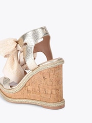 Carvela Gold Sorrento Scarf Wedge Sandals - Image 3 of 4