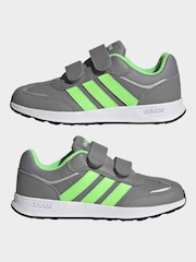 adidas Grey Tensaur Switch Hook and Loop Kids Trainers - Image 3 of 10
