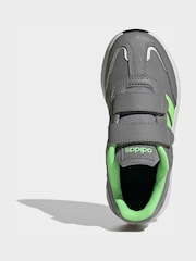 adidas Grey Tensaur Switch Hook and Loop Kids Trainers - Image 5 of 10