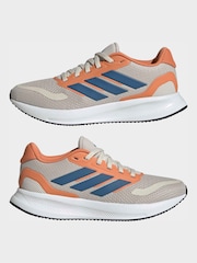 adidas Brown Runfalcon 5 Lace Running Junior Trainers - Image 5 of 9