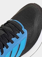adidas Black/Blue Runfalcon 5 Lace Running Junior Trainers - Image 9 of 9