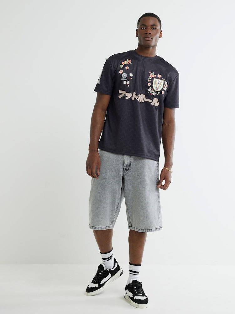 Calções Jeans Jorts River Island - Imagem 1 de 4