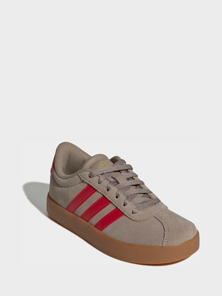 adidas gazelle silver green womens adidas Kids' Grand Court Lifestyle Tennis Lace-up Shoes