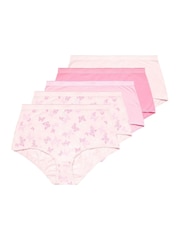 Yours Curve Pink Full Knickers 5 Pack - Image 1 of 10