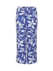 M&Co Blue Abstract Printed Crepe Culottes - Image 1 of 1