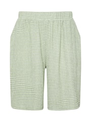 Yours Curve Green Gingham Sage Short - Image 5 of 5