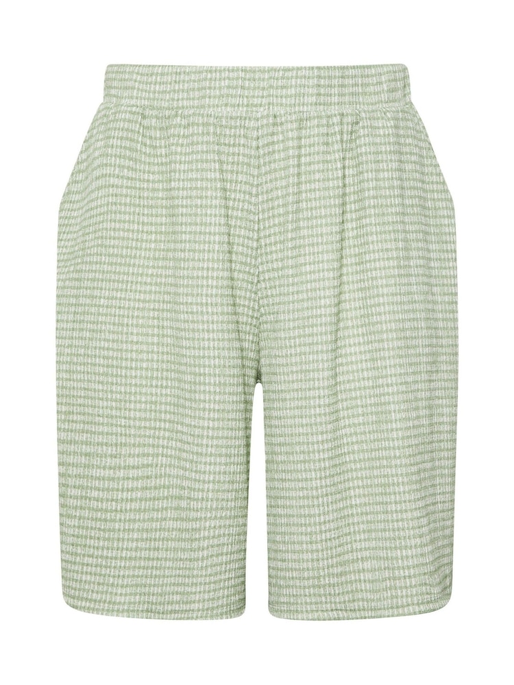 Yours Curve Green Gingham Sage Short - Image 5 of 5