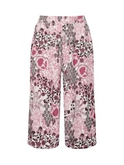 Yours Curve Pink Crinkle Cropped Trousers - Image 5 of 5
