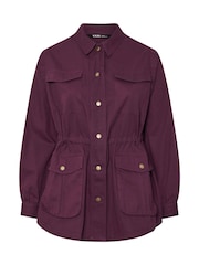 Yours Curve Purple Carpenter Jacket - Image 6 of 6