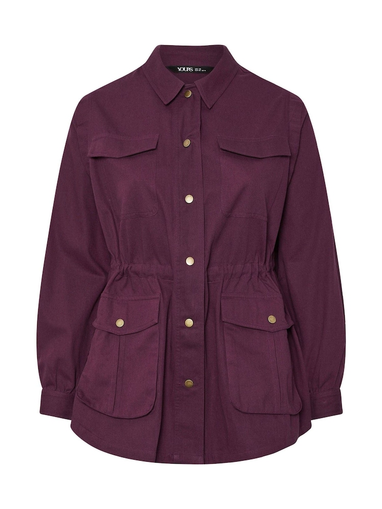 Yours Curve Purple Carpenter Jacket - Image 6 of 6 Yours Curve Purple Carpenter Jacket - Image 6 of 6