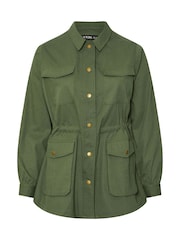 Yours Curve Green Carpenter Jacket - Image 5 of 5