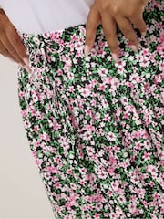 Yours Curve Black Limited Frilled Jersey Skirt - Image 4 of 5