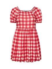 Vestido mini Yours Curve Limited com estampa Gingham e bolinhas - Imagem 5 de 6