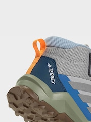 adidas Grey Terrex Ax4r Mid Hiking Kids Trainers - Image 3 of 11