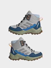 adidas Grey Terrex Ax4r Mid Hiking Kids Trainers - Image 5 of 11