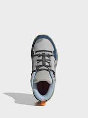 adidas Grey Terrex Ax4r Mid Hiking Kids Trainers - Image 7 of 11