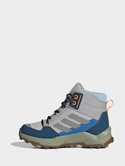 adidas Grey Terrex Ax4r Mid Hiking Kids Trainers - Image 9 of 11