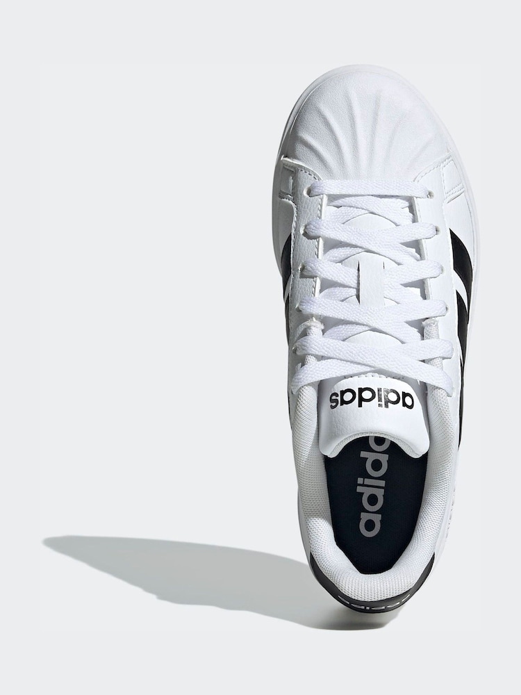 Buy adidas White Street Talk Lace Junior Trainers from Next USA