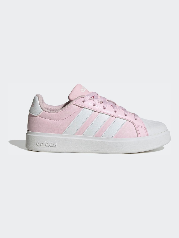 adidas Pink Street Talk Lace Junior Trainers - Image 1 of 10 adidas Pink Street Talk Lace Junior Trainers - Image 1 of 10
