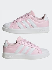adidas Pink Street Talk Lace Junior Trainers - Image 2 of 10