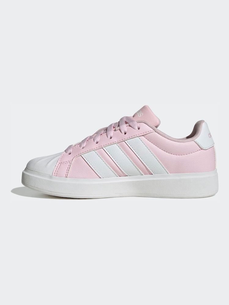adidas gazelle silver green womens adidas CourtJam Junior Tennis Shoe Black Solar Red 1.5 main image 1