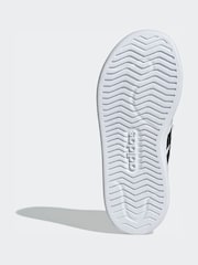 adidas White Street Talk Elastic Lace Kids Trainers - Image 4 of 9