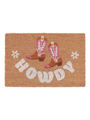 Something Different Brown Howdy Cowboy Boot Doormat - Image 2 of 2