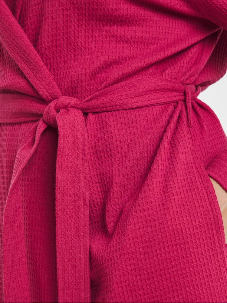 Simply Be Pink Pretty Secrets Waffle Gown - Image 4 of 4