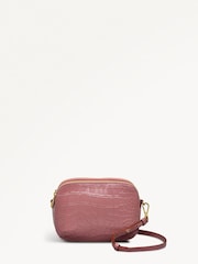 Radley Medium Pink Dukes Place Faux Croc Zip Top Cross-Body Bag - Image 1 of 5
