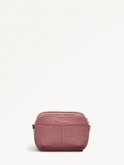 Radley Medium Pink Dukes Place Faux Croc Zip Top Cross-Body Bag - Image 2 of 5