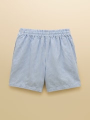 Joules Girls' Amara Blue & White Woven Shorts - Image 2 of 4