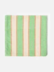 Oliver Bonas Green/White Woven Stripe Cushion Cover - Image 3 of 3