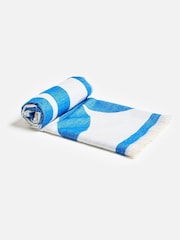 Oliver Bonas Blue Palmier Reversible Jacquard Throw - Image 2 of 6