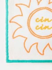 Oliver Bonas Set of 4 White Sol Embroidered Cocktail Napkins - Image 3 of 5