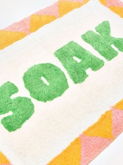 Oliver Bonas Pink/Green Soak Bathmat - Image 2 of 5