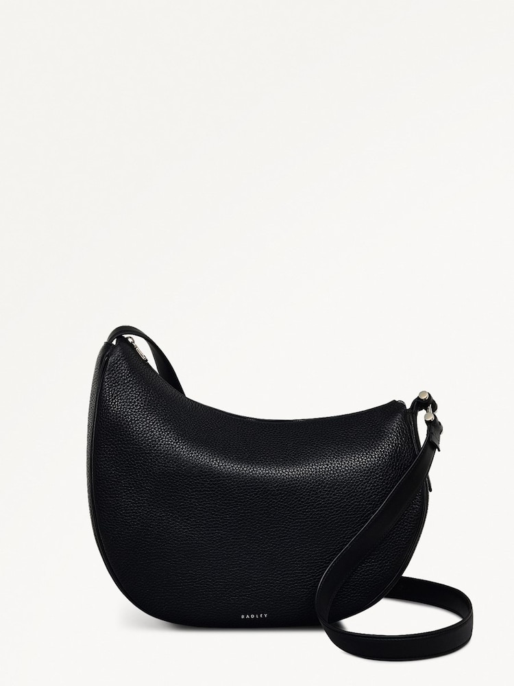 Radley Large Pemberton Row Zip Top Cross-Body Black Bag - Image 1 of 4