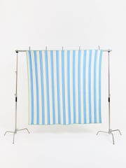 Oliver Bonas Green/Blue Quilted Stripe Bedspread - Image 5 of 6