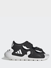 adidas Black AltaSwim 3 Kids Sandals - Image 2 of 10