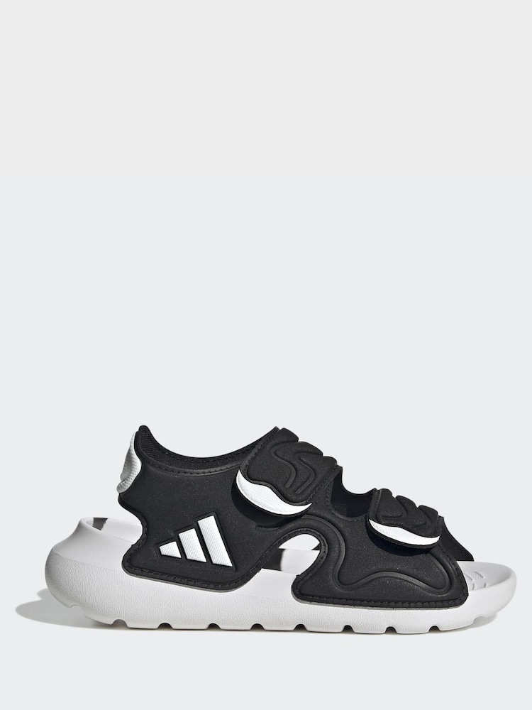 adidas Black AltaSwim 3 Kids Sandals - Image 2 of 10
