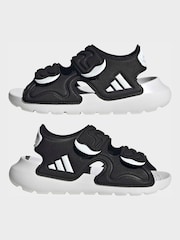 adidas Black AltaSwim 3 Kids Sandals - Image 4 of 10