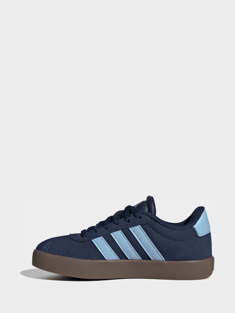 adidas Blue VL Court 3.0 Kids Trainers - Image 2 of 9